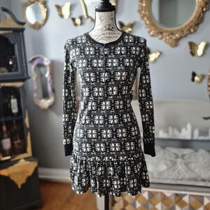 Ralph Lauren Blue Label Geometric Long Sleeve Dress